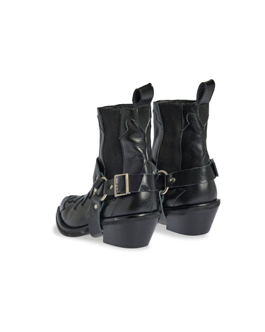BOTIN COWBOY HEBILLA NEGRO