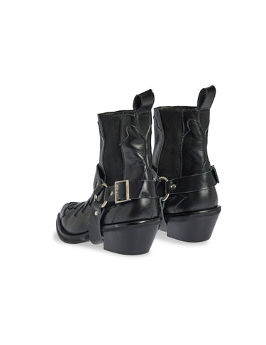 BOTIN COWBOY HEBILLA NEGRO