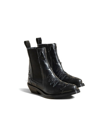 BOTIN COWBOY HEBILLA NEGRO