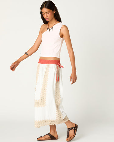 ASYMMETRIC BUTTON-UP SHIRT WHITE