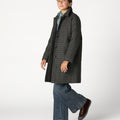 ABRIGO CUELLO PICO CUADRO GREY