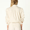 ECRU MANDARIN COLLAR JACKET