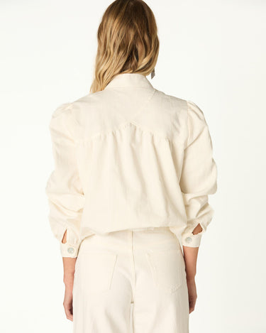 ECRU MANDARIN COLLAR JACKET