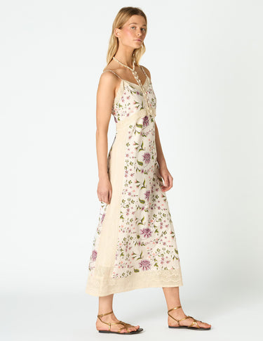 PRINTED INDIAN CAPPUCCINO DRESS