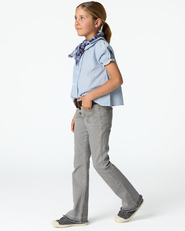 DOUBLE COLLAR SHIRT BLUE STRIPE