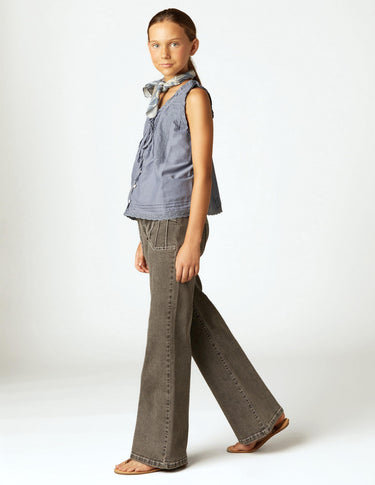 GREY PANTS POCKETS SEAMS