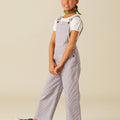 BLUE STRIPED DUNGAREES