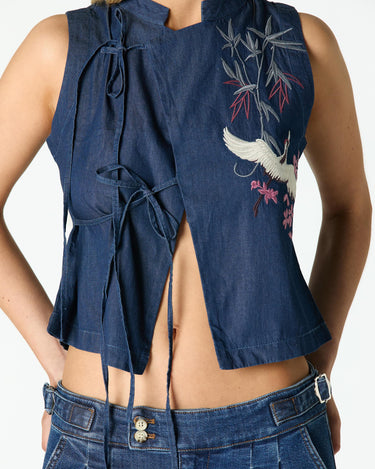 TOP DENIM BORDADOS