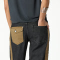 CHARCOAL DENIM CONTRAST STRAP