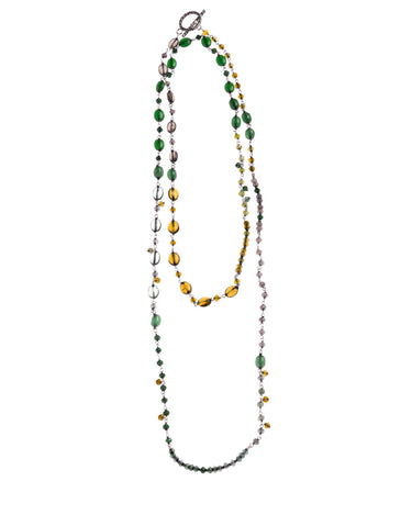 COLLAR LARGO PIEDRA VERDE