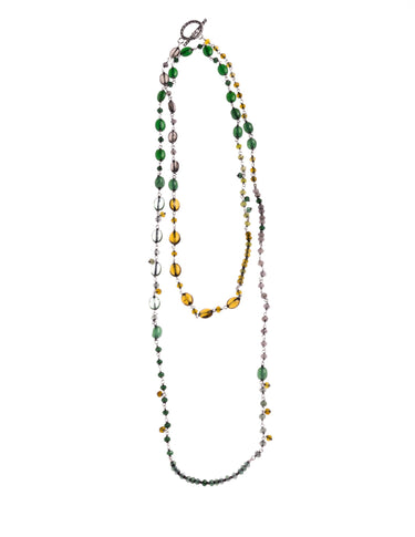 COLLAR LARGO PIEDRA VERDE