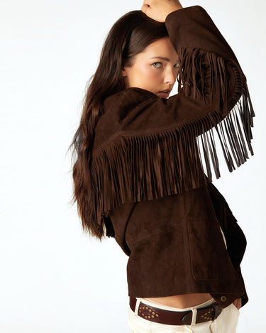 SUEDE FRINGED JACKET