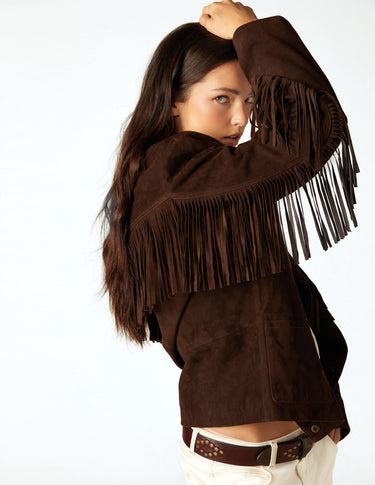 SUEDE FRINGED JACKET