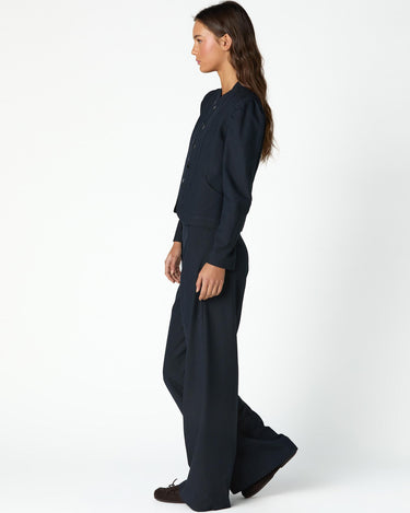 NAVY PINSTRIPE BLAZER