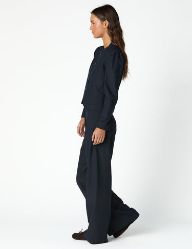 NAVY PINSTRIPE BLAZER