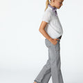 Light gray denim wide leg pants