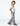 Light gray denim wide leg pants