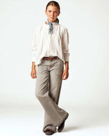 RAW LACE DRAWSTRING SHIRT