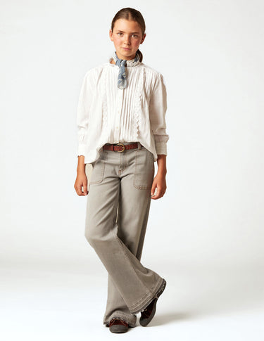 RAW LACE DRAWSTRING SHIRT