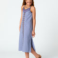EMBROIDERED LEAVES DRESS