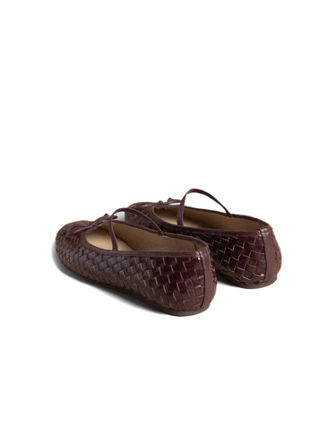 BRAIDED BROWN BALLERINA