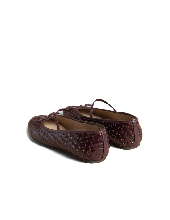 BRAIDED BROWN BALLERINA