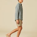 WALNUT GREY STRIPE SHORTS