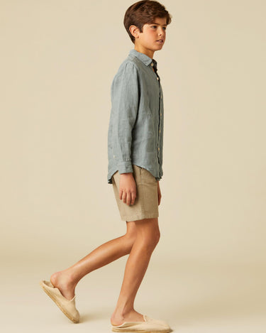 WALNUT GREY STRIPE SHORTS