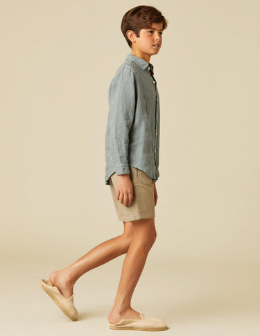 WALNUT GREY STRIPE SHORTS