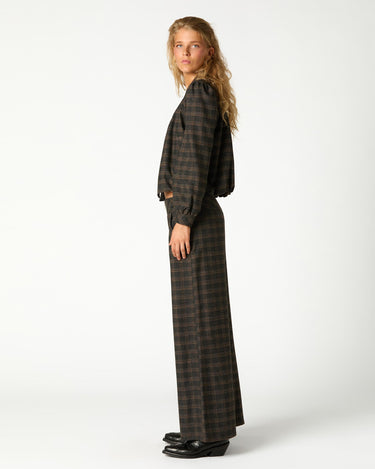 PANTALON CUADRO TRABILLA MARRÓN