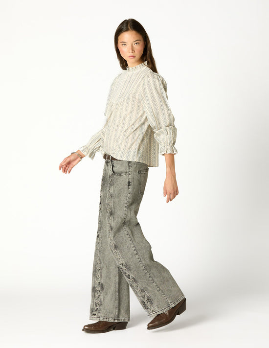 LACE ARROW SHIRT MIDNIGHT