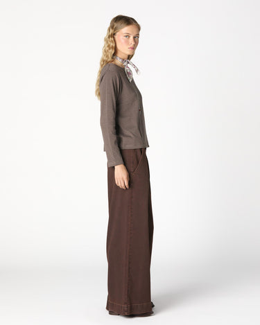 PANTALÓN HEBILLAS DENIM CHOCOLATE