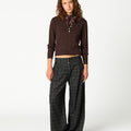 PANTALON PLIEGUE CUADRO ANTRACITA
