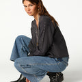 CAMISA ANTRACITA BORDADO BEADS