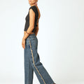 SIDE FRINGE PANTS BLUE
