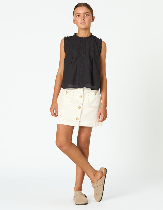 ANTHRACITE DRAWSTRING TOP