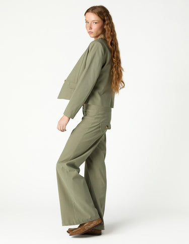 SADDLE KHAKI TROUSERS