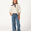 CAMISA CUELLO PERKINS LACE ECRU
