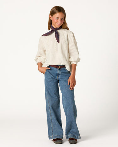 CAMISA CUELLO PERKINS LACE ECRU