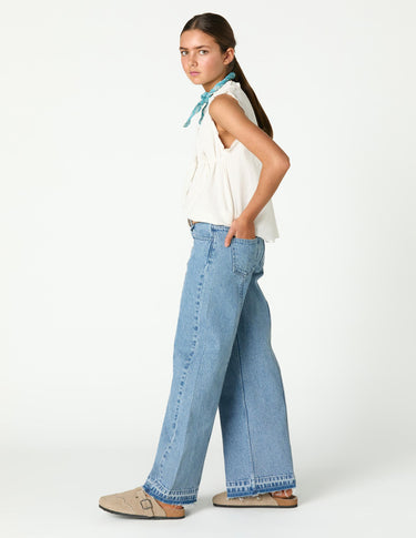 BLUE DISTRESSED DENIM JEANS