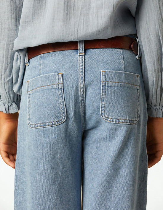 PANTALÓN WIDE LEG VAQUERO AZUL