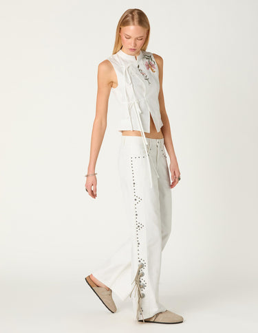 EMBROIDERED LINEN SHIRT