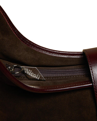 BROWN SUEDE SHOPPING BAG