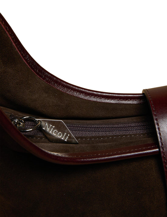 BROWN SUEDE SHOPPING BAG