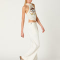 EMBROIDERED MESH TOP