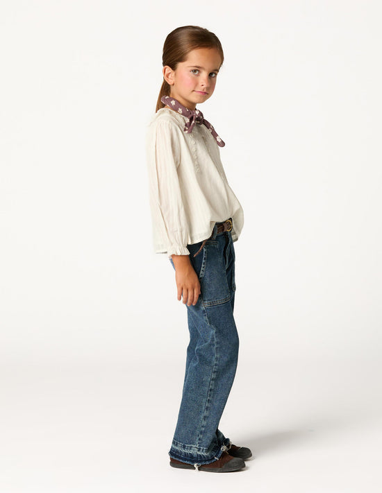 PERKINS COLLAR LACE SHIRT ECRU
