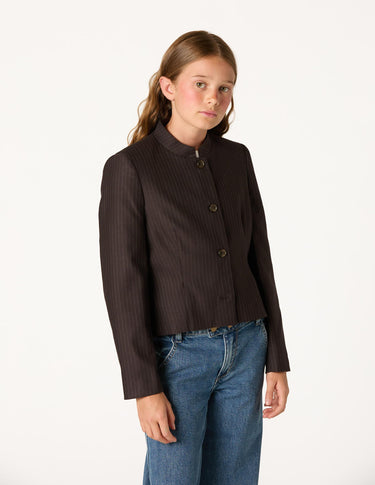 BLAZER RAYA DIPLOMATICA PLIEGUE MARRON
