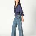 PANTALÓN DENIM TAPETA TACHAS BLUE