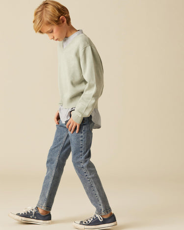 LIGHT GREY KNITTED SWEATER