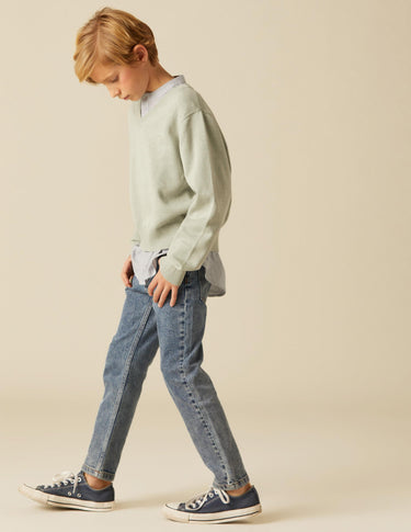 LIGHT GREY KNITTED SWEATER